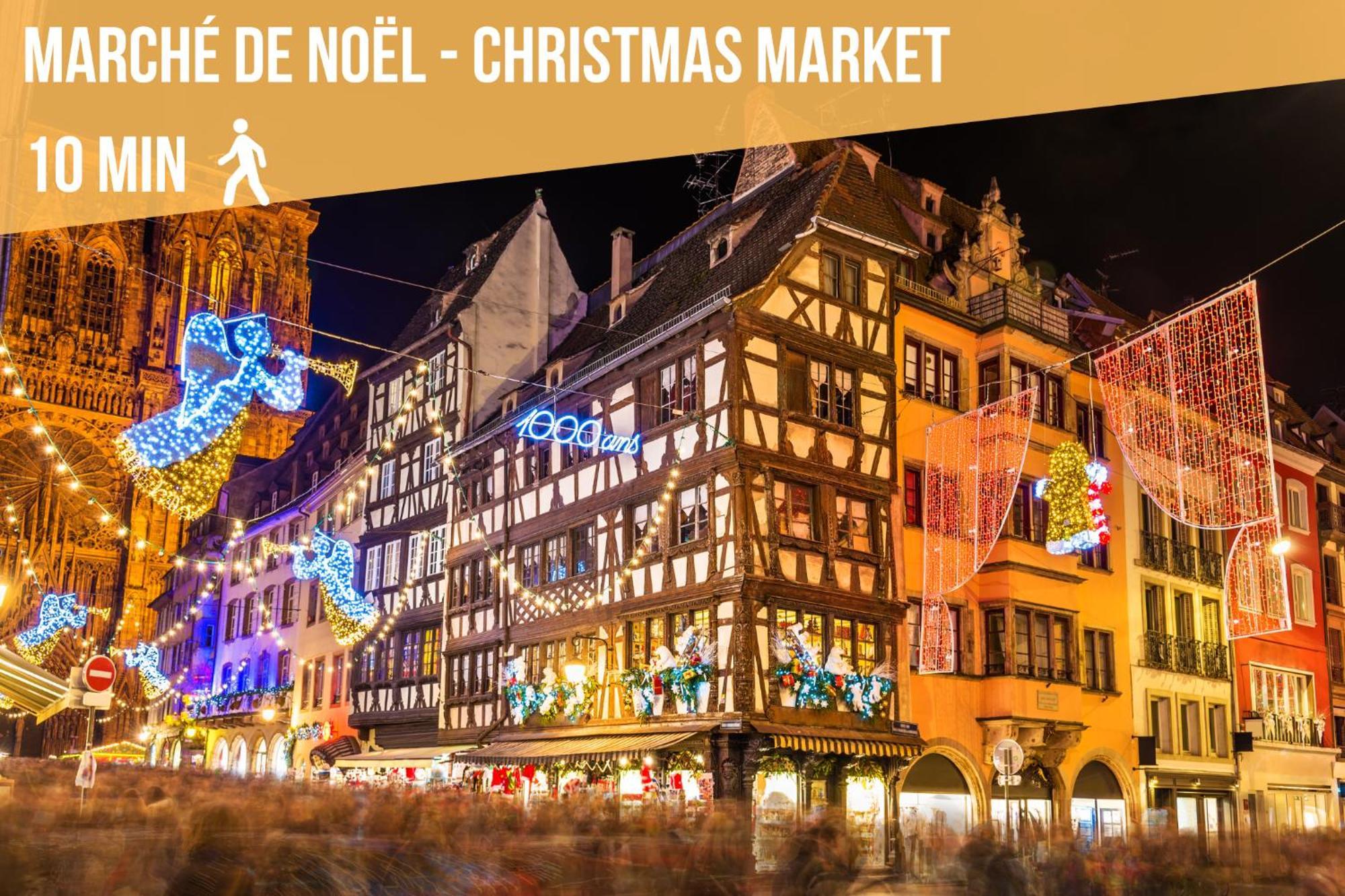 Apartment Lit Rond Tres Grand Et Confortable - Garage Possible Ou Parking Gratuit Rue - Gare 2 Min Et 4 Min En Tram - Ciel Etoile - Netflix Videoprojecteur - Luxe Et Evasion Straßburg