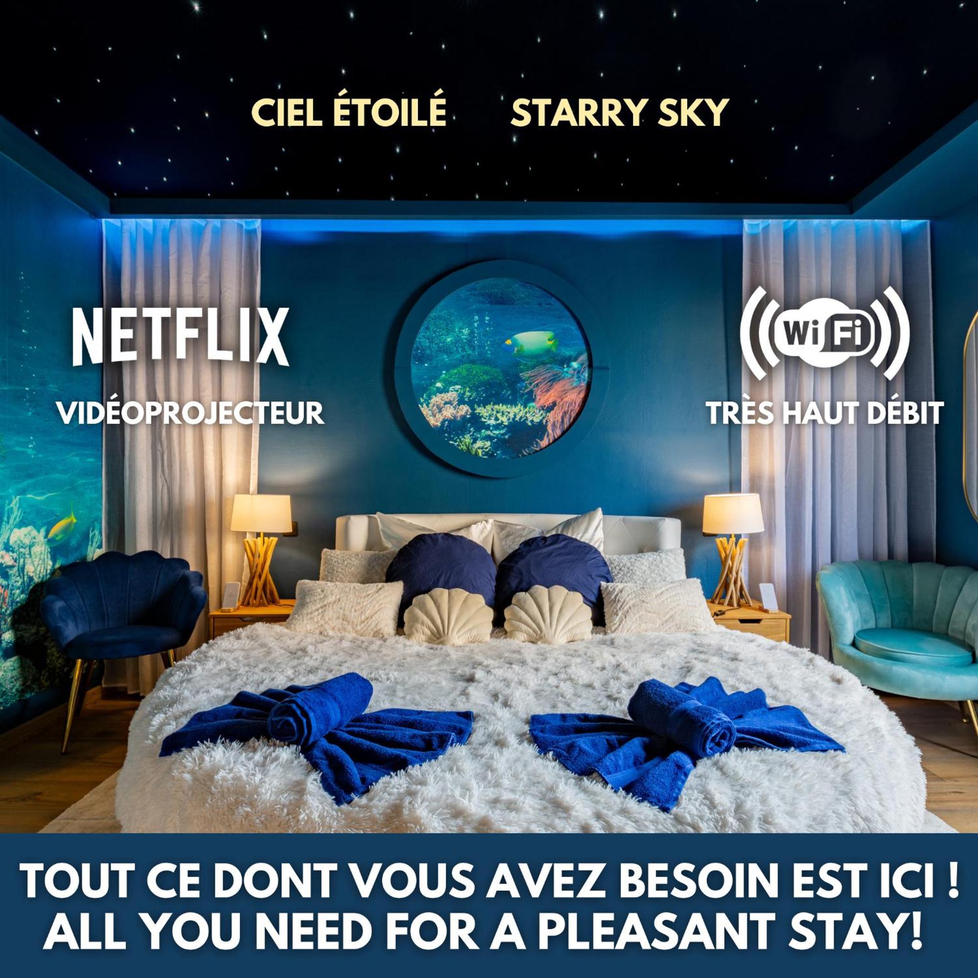Apartment Lit Rond Tres Grand Et Confortable - Garage Possible Ou Parking Gratuit Rue - Gare 2 Min Et 4 Min En Tram - Ciel Etoile - Netflix Videoprojecteur - Luxe Et Evasion *